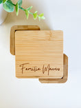 Load image into Gallery viewer, Custom Acacia Wood Coaster Set