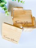 Load image into Gallery viewer, Custom Acacia Wood Coaster Set