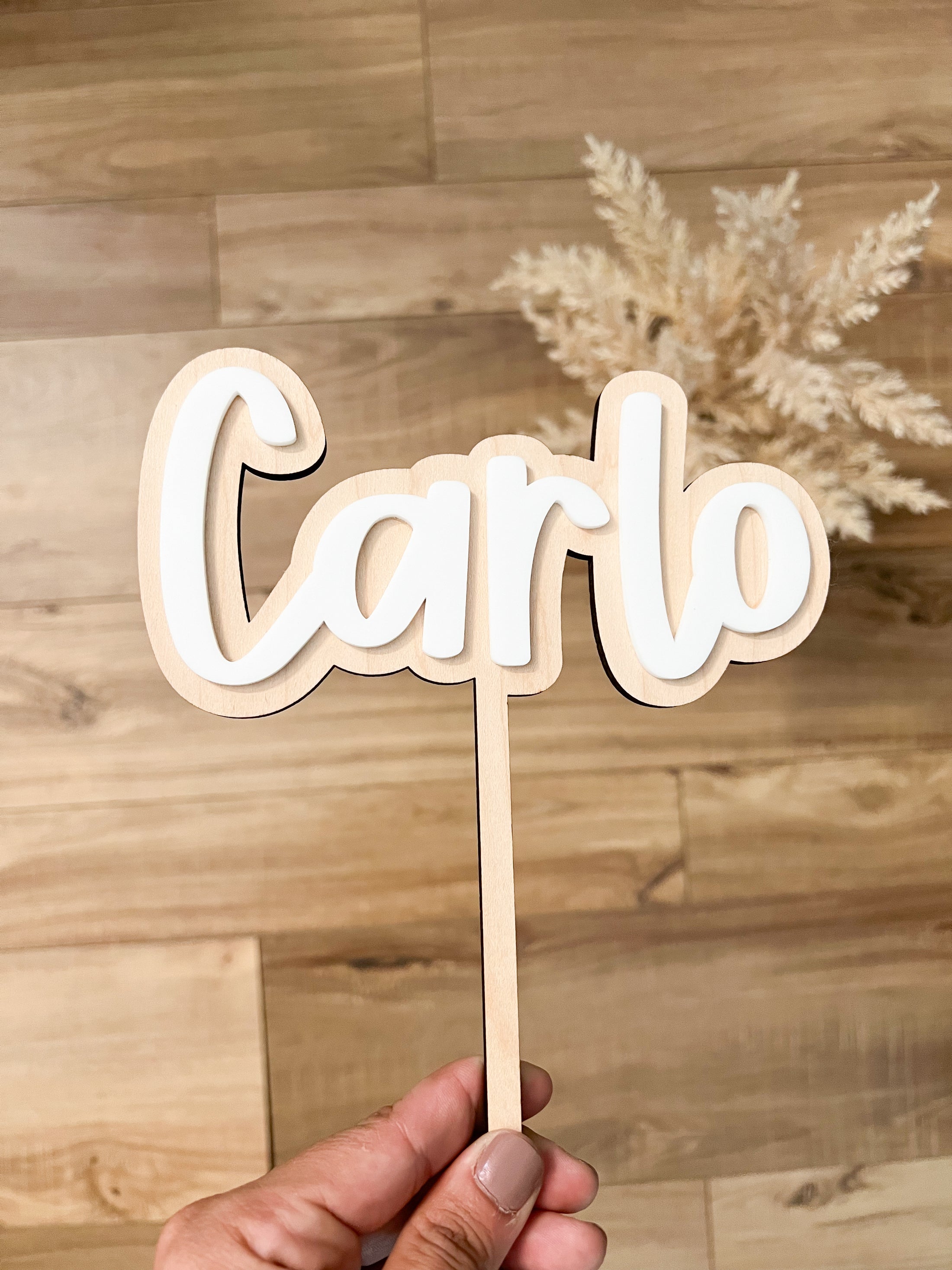 Name offset Cake Topper