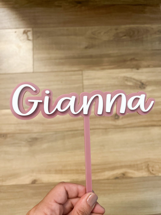 All Acrylic Cake Topper