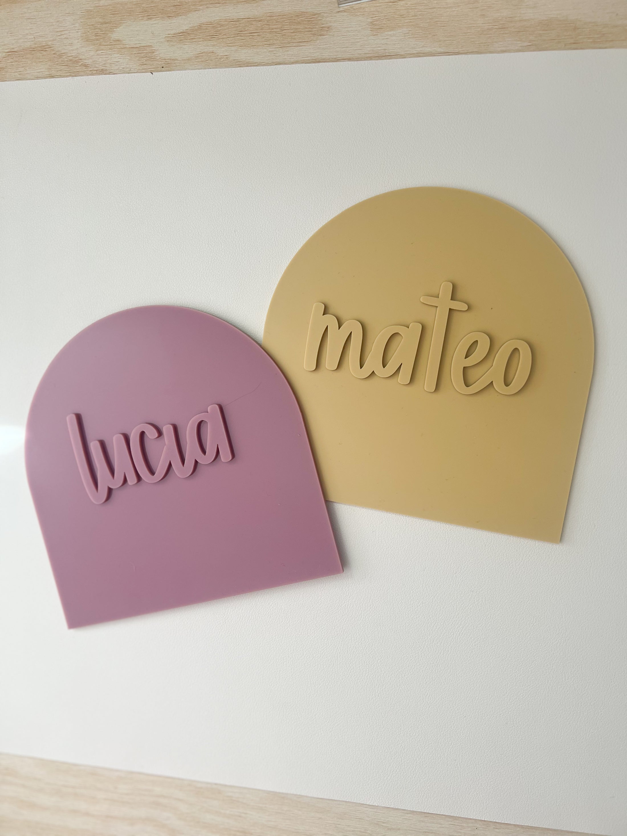 Acrylic Arch Name Announcement