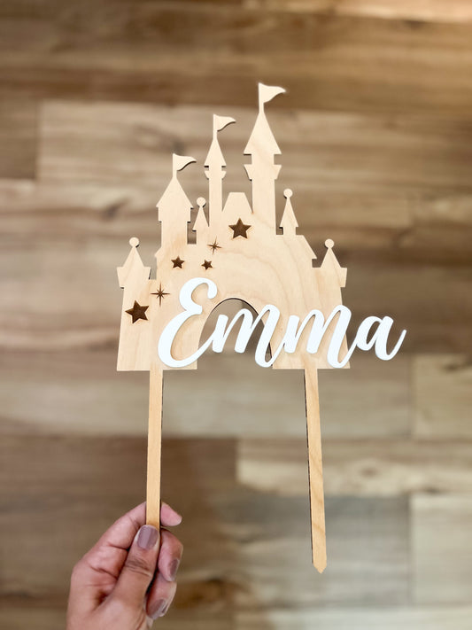 Castle with Acrylic Cake topper